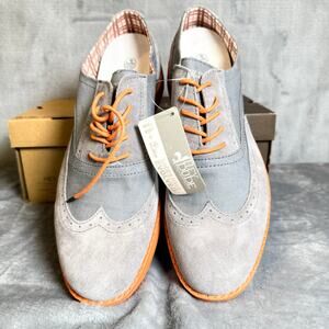 Hey Dude Vinc Neon Charcoal Orange Casual Oxford Shoes Men Size 12 NWT